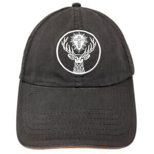 Jagermeister Baseball Cap Brown One Size Adjustable Embroidered Outdoor 6 Panel